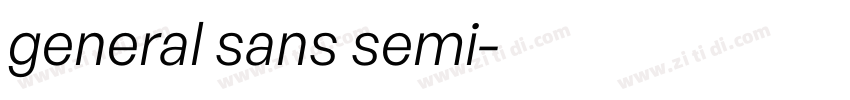 general sans semi字体转换